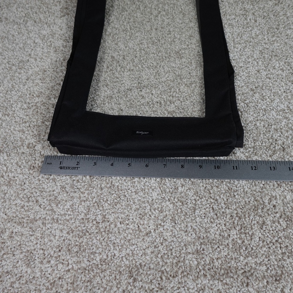 Thirty-One Medium Top a Tote Lid Black Fabric Clear Top Storage Organizer - Picture 2 of 4